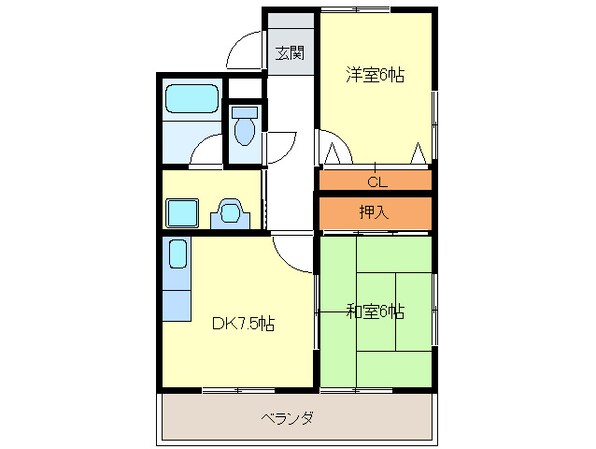 グレイスアサヒの物件間取画像